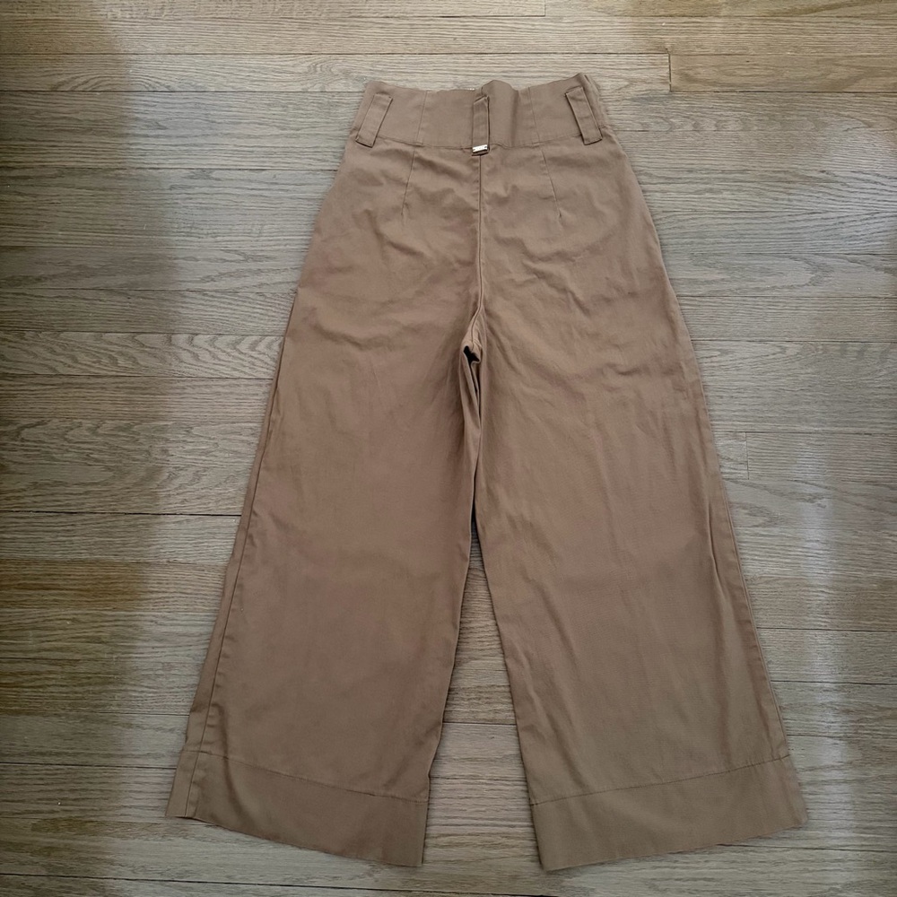 Liu Jo Milano High Waist Wide Leg Trouser Palazzo Pants Camel IT 38 XS - Picture 10 of 16